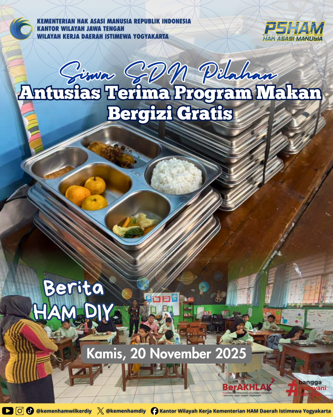 Siswa SDN Pilahan Yogyakarta Antusias Terima Program Makan Bergizi Gratis