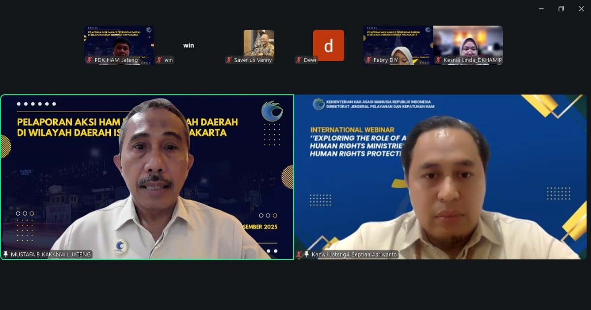 Kanwil KemenHAM Jateng–DIY Dorong Penguatan Implementasi HAM Daerah lewat Rapat Aksi HAM B12