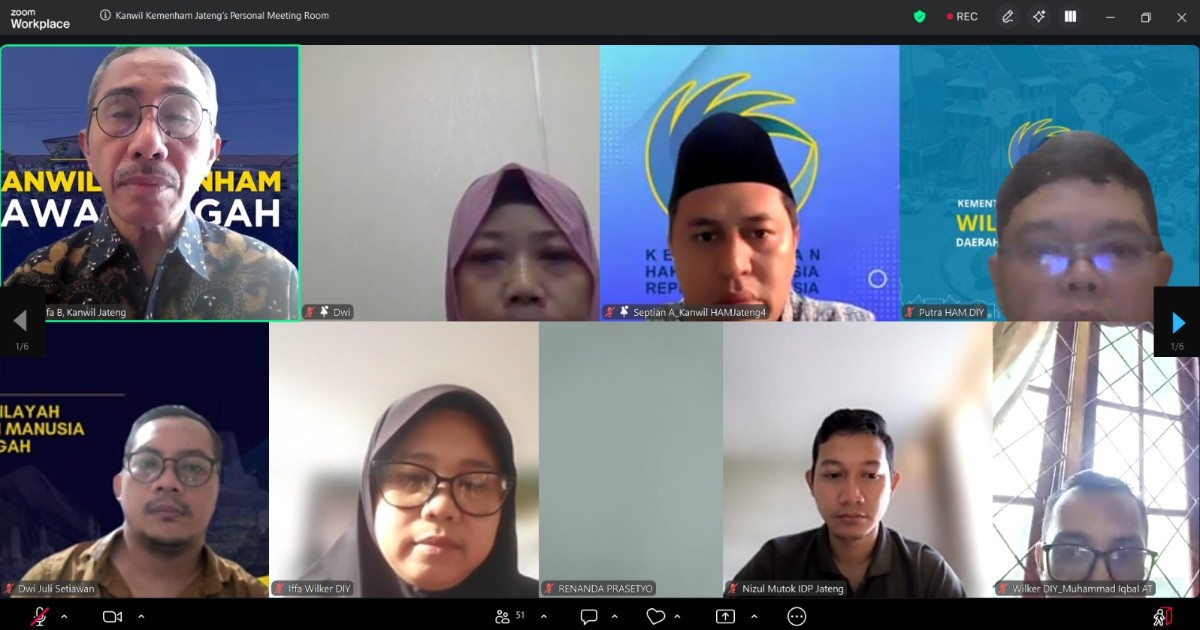 Apel Virtual Jumat, Kakanwil Kemenham Jateng Tekankan Integritas dan Disiplin ASN